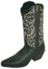 Twisted X WWT0024 for $149.99 Ladies Western Western Boot with Black Deer Tan Leather Foot and a Narrow Square Toe
